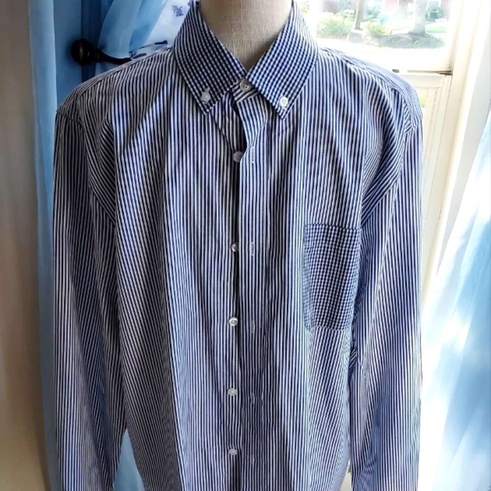 Men's Blue Striped Shirt